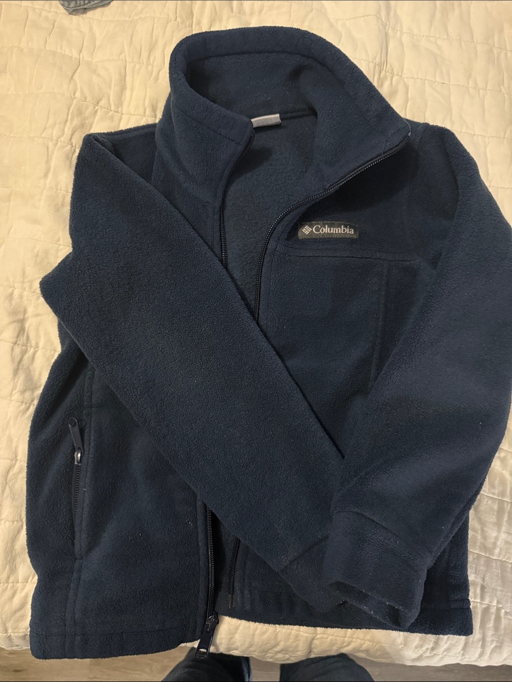 Columbia Dark Blue Full-Zip Fleece Jacket